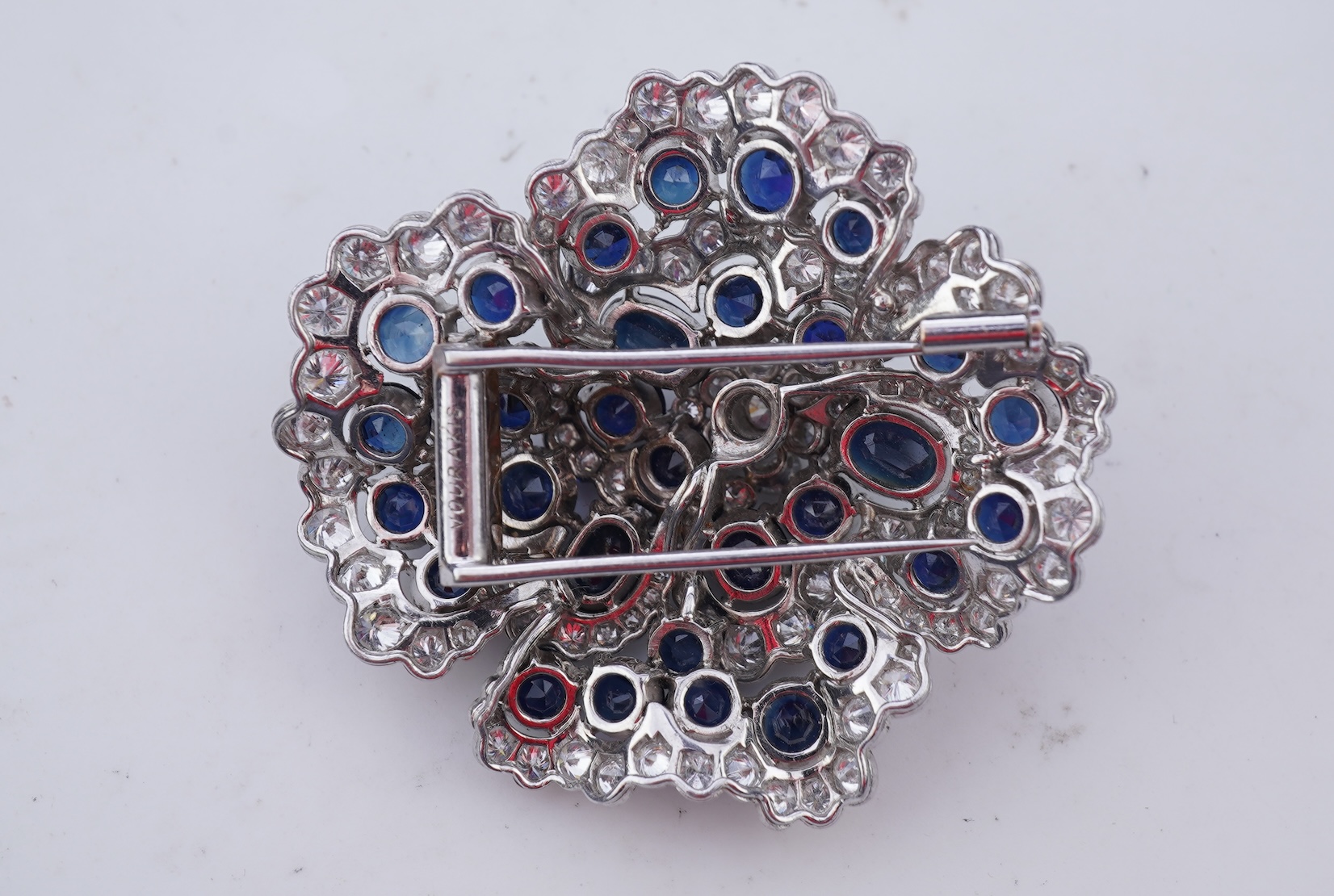 Vourakis, a sapphire and diamond demi-parure, mid-late 20th century